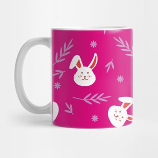 bunny with flower pattern Mug